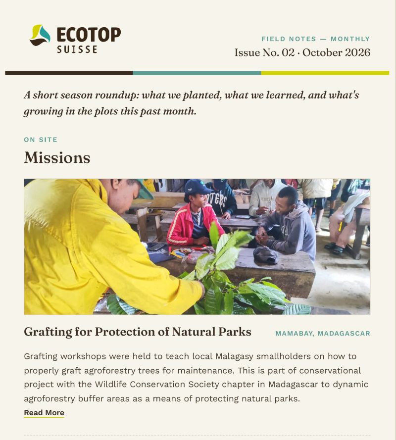 Cover of ECOTOP Field Notes, issue 2, October 2026